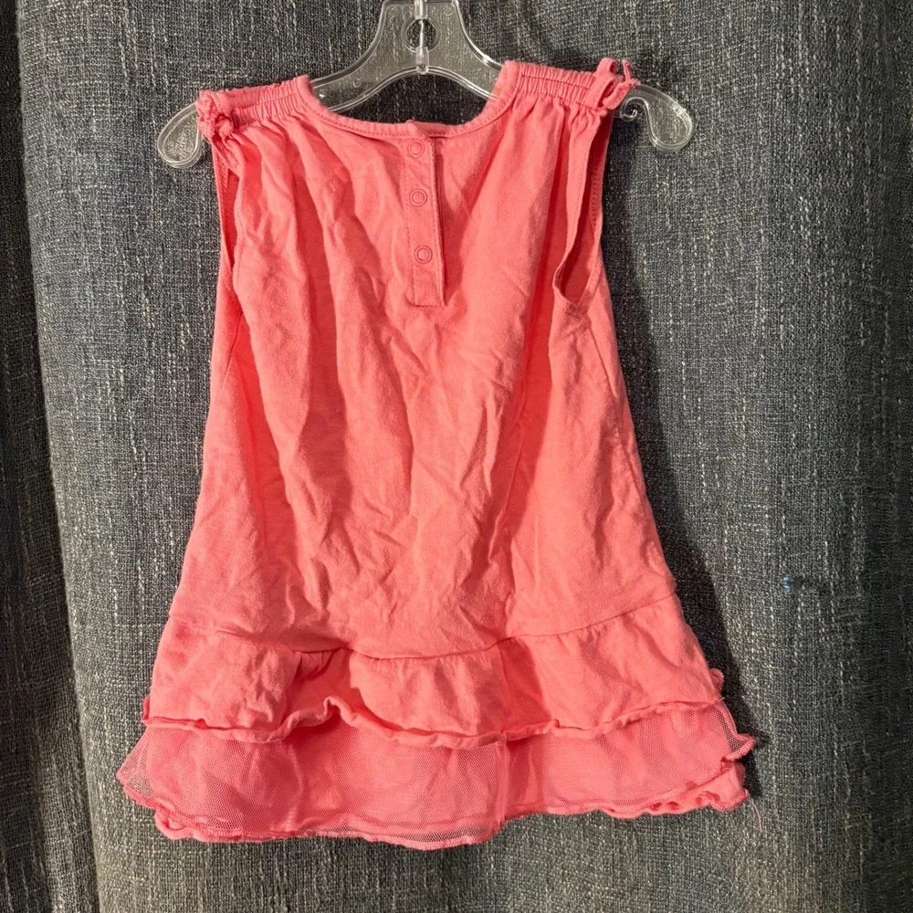 Koala Baby Pink Flamingo Hearts Tulle Ruffle Tiered‎ Dress (Girls 24 Months)